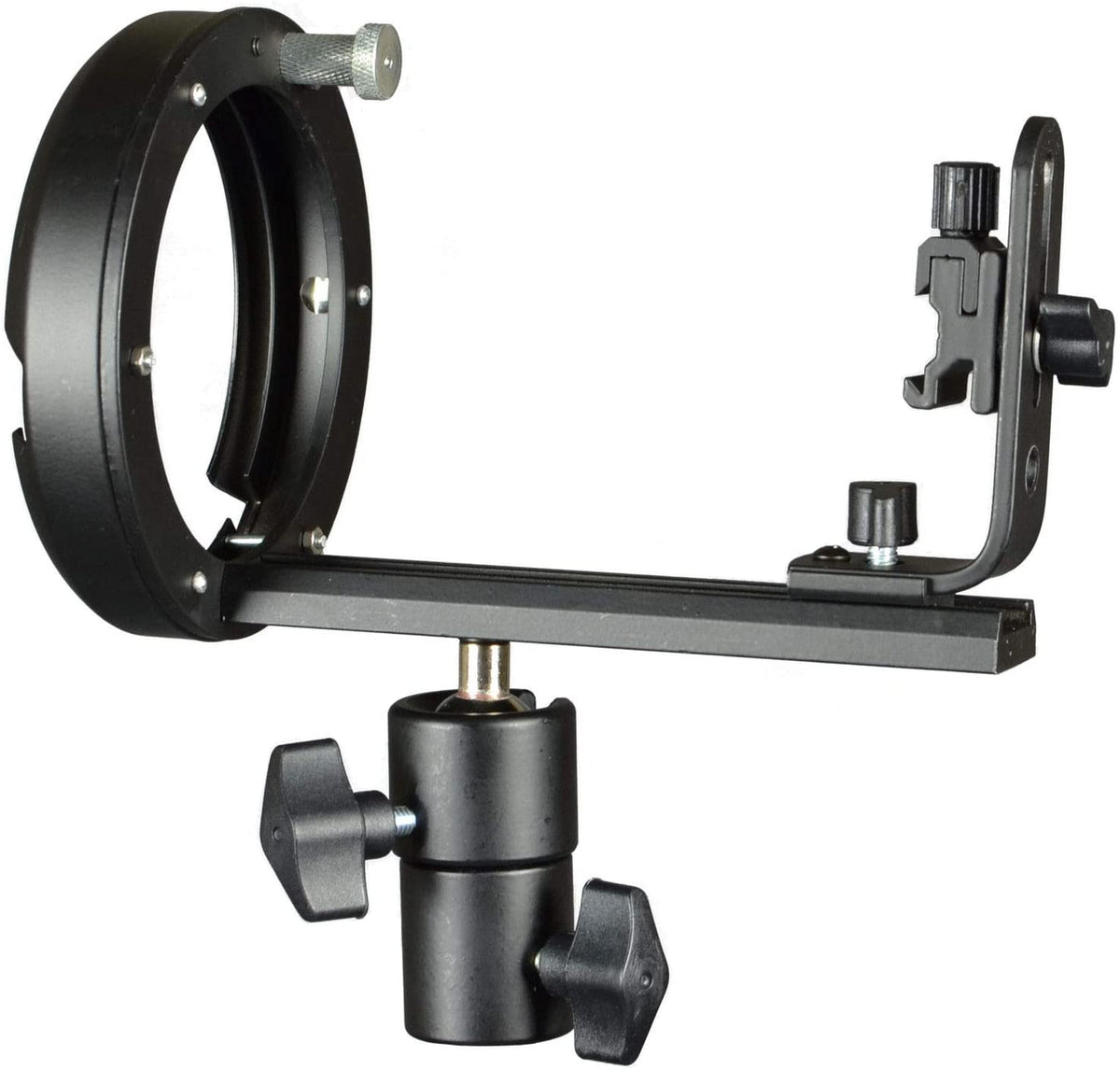 Hot Shoe Flash Bracket with Bowens SType Mount T Shape Speedlight