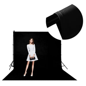 3x5m Black 100% Cotton Muslin Photo Studio Backdrop