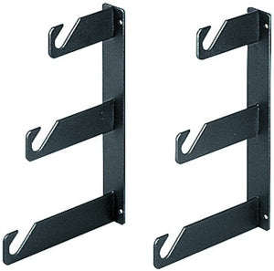 A Pair Wall Mount Triple Backdrop Hooks | Three Tiered Background Crossbar Roll Pole Support | Photography Studio