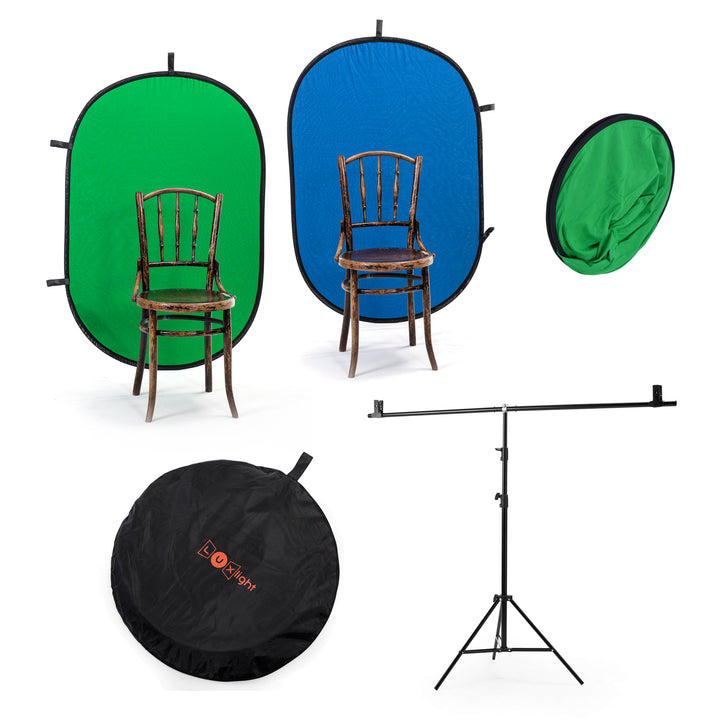 Green & Blue Screen Backdrop & T Stand Support | Chroma Key | Background Video