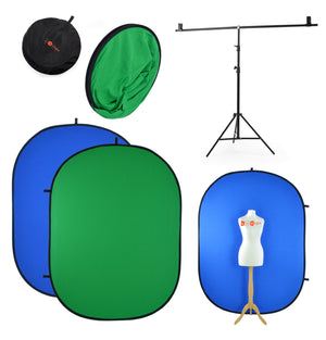 Green & Blue Screen Backdrop & T Stand Support | Chroma Key | Background Video
