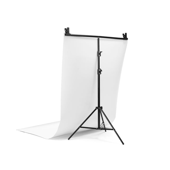 T-Stand with White PVC Backdrop | 1m Width | Product Photography Background Support